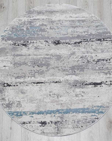 Ковер турецкий 36556A Amatis Reis круглый (Акрил, серый,синий)