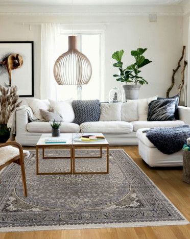 Ковер турецкий 268 DUBAI (Акрил, Эвкалиптовый шелк, серый)