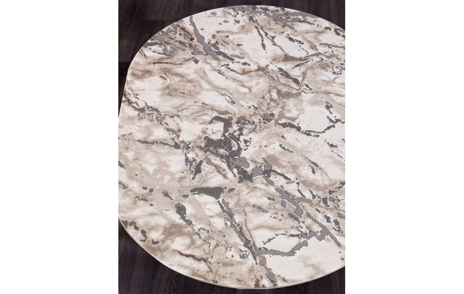 Ковер турецкий овальный 03819A GREY / BROWN - коллекция ARMINA