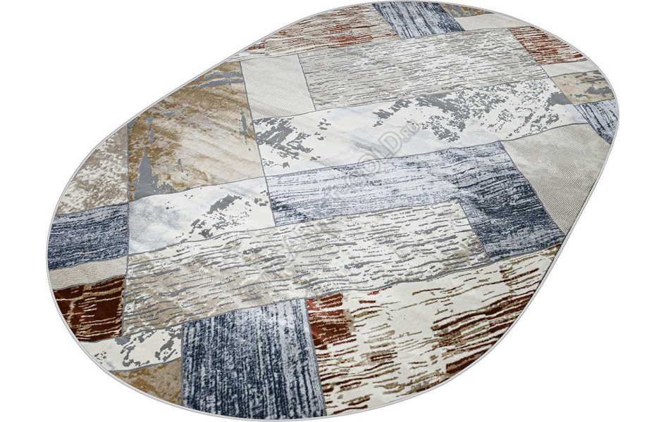 Турецкий ковер Regnum 37932A OVAL BLUE / L.BEIGE