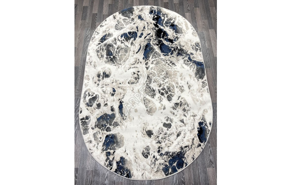 Турецкий ковер 40697B_VIZON / MAVI ОВАЛ