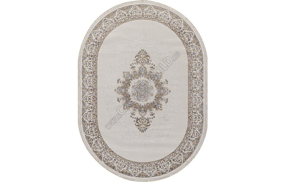 Ковер 27236A - CREAM / BLUE - Овал - коллекция MOSSO